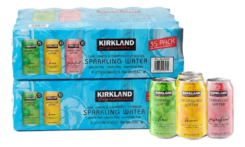 KIRKLAND AGUA GASIF SABOR 35/355 ML