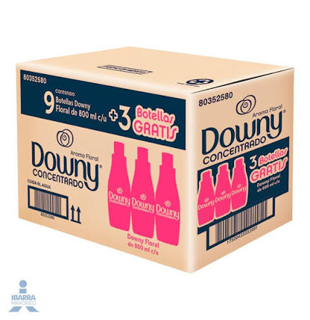 DOWNY LIB ENJUAGUE FLORAL 9+3 12/800 ML