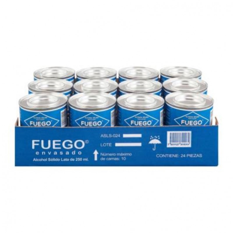 FUEGO ALCOHOL SOLIDO 24/250 ML