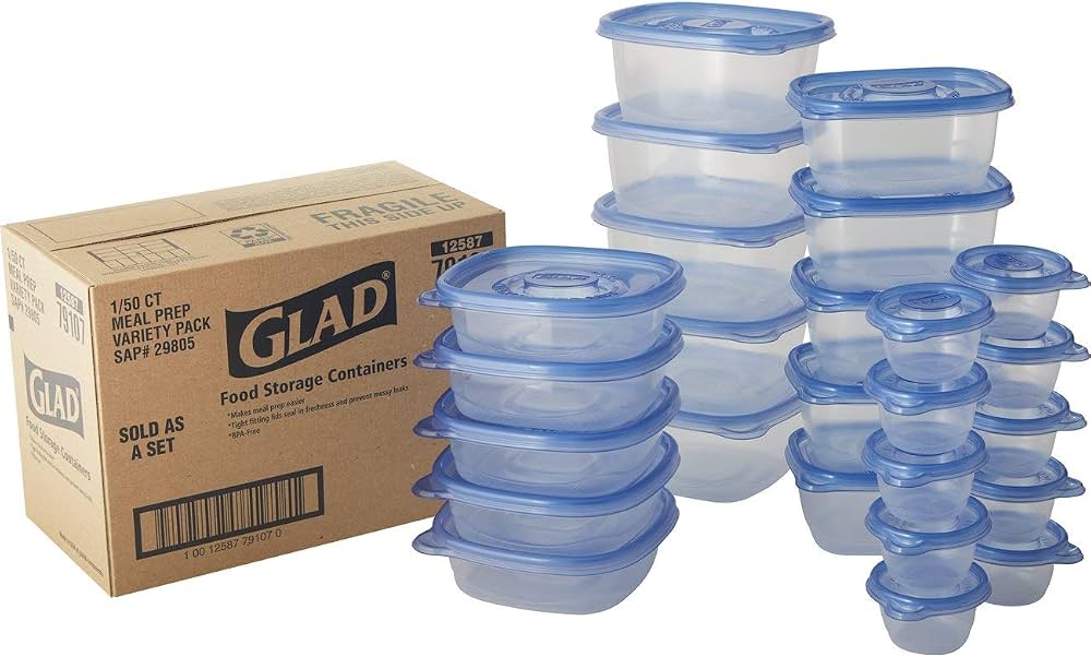 GLAD MEAL PREP CONTAINERS 50PZ