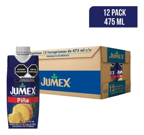 JUMEX TETRAPRISMAS PIÑA 12/475 ML