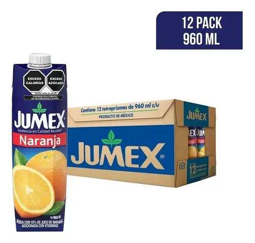 JUMEX TETRA NARANJA 12/960 ML
