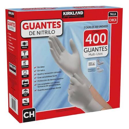 KIRKLAND GUANTES NITRILO CH 400 PZ