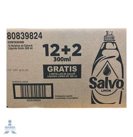 SALVO LIQ LIMON 12+2/300 ML