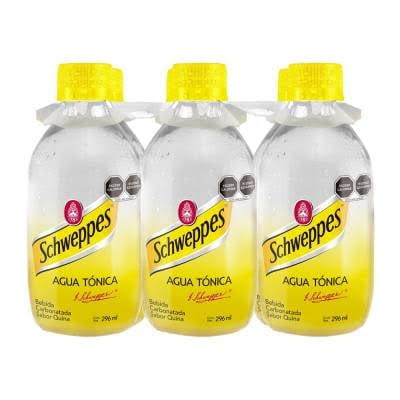 SCHWEPPES AGUA TONICA 6/296 ML