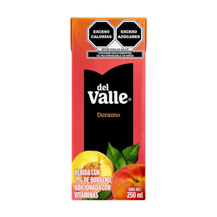 VALLE JGO DURAZNO 4/250 ML