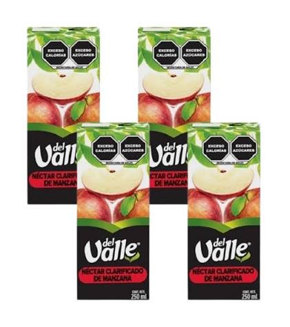 VALLE JGO  MANZANA 4/250 ML