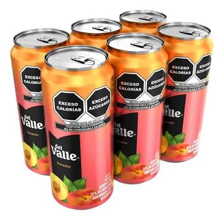 VALLE JUGO LATA DURAZNO 6/453 ML
