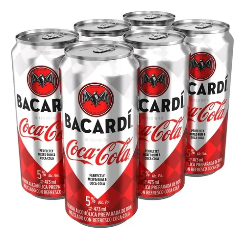 BACARDI RON/COCA COLA 6/473 ML